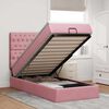 vidaXL Ottoman-Bett mit Matratzen & LEDs Rosa 90x190 cm Samt