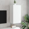 vidaXL TV-Wandschrank mit LED-Leuchten Wei&szlig; 40,5x35x80 cm