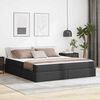 vidaXL Aufbewahrungsbett mit Matratze mit Matratze 2 pcs Schwarz Leder