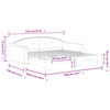 vidaXL Tagesbett Ausziehbar Schwarz 100x200 cm Stoff