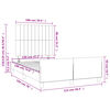 vidaXL Bettgestell ohne Matratze Creme 120x190 cm Stoff
