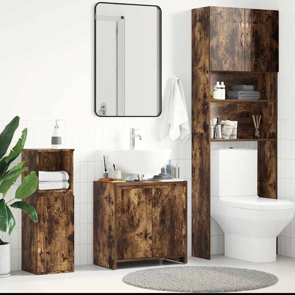 vidaXL Badschrank R&auml;uchereiche 60x33x61 cm Holzwerkstoff