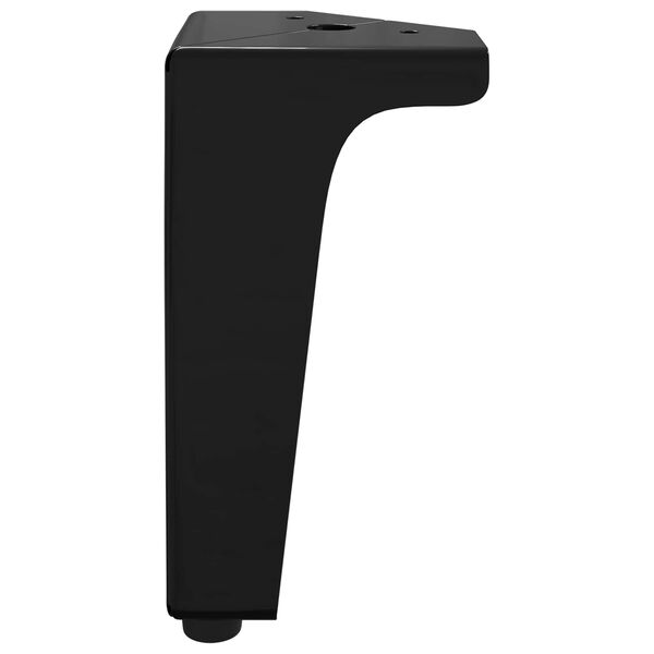 vidaXL M&ouml;belbeine 12 pcs Schwarz 54,1 x 54,1 x 100 mm Eisen