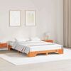 vidaXL Bettrahmen Wachsbraun 140 x 200 cm Massives Kiefernholz