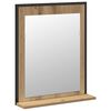 vidaXL Badezimmerm&ouml;bel-Set Wandmontiert 2 pcs Braun Holzwerkstoff