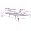 vidaXL Bettgestell ohne Matratze Artisan-Eiche 90x200cm Holzwerkstoff