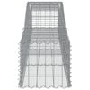 vidaXL Gabionen mit Hochbogen 6 Stk. 400x50x40/60cm Verzinktes Eisen