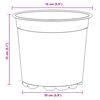 vidaXL Blumentopf 50 pcs Keramik &Oslash; 15 x 13 cm Kunststoff