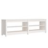 vidaXL Schuhbank Wei&szlig; 160x36,5x50 cm Massivholz Kiefer