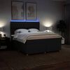 vidaXL Boxspringbett mit Matratze Schwarz 180x200 cm Stoff