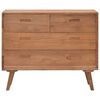 vidaXL Kommode 90x35x75 cm Massivholz Teak