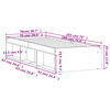vidaXL Bettgestell Betongrau 75x190 cm