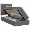 vidaXL Aufbewahrungsbett mit Matratze Dunkelgrau 90 x 200 cm Stoff