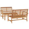 vidaXL Garten-Sofa-Set Natur Teak-Massivholz