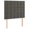 vidaXL Boxspringbett mit Matratze & LED Dunkelgrau 80x200 cm Samt