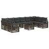 vidaXL Gartensofa-set 11 stk. Grau Poly-Rattan
