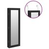 vidaXL Schmuckschrank mit Spiegel Wandmontage Schwarz 30x8,5x90 cm