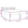 vidaXL Boxspringbett mit Matratze Hellgrau 200x200 cm Samt