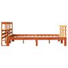 vidaXL Bettgestell mit Kopfteil ohne Matratze Wachsbraun 120x200 cm