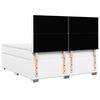 vidaXL Boxspringbett mit Matratze Wei&szlig; 180x200 cm Kunstleder