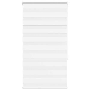 vidaXL Doppelrollo Wei&szlig; 80x150 cm Stoffbreite 75,9 cm Polyester