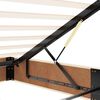 vidaXL Ottoman-Bett mit Matratze & LEDs Creme 100x200 cm Stoff