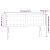 vidaXL Kopfteil mit Ohren Dunkelblau 147x16x78/88 cm Samt