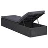 vidaXL 11-tlg. Garten-Essgruppe Poly Rattan Schwarz