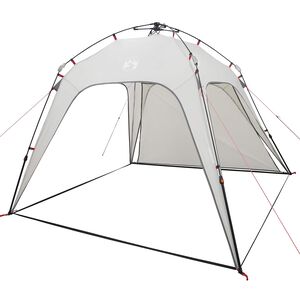 vidaXL Sofort Zelt mit Speicher Grau 260 x 260 x 197 cm Stahl