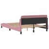 vidaXL Bettgestell mit Kopfteil "Dover" Rosa 140x200 cm Samt