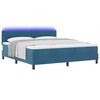 vidaXL Boxspringbett mit Kopfteil Dunkelblau 180 x 200 cm Samt