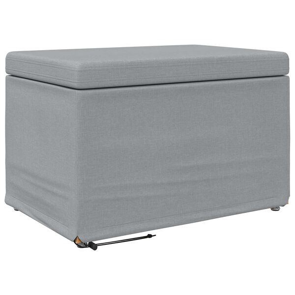 vidaXL Hocker Hellgrau 61 x 41 x 40 cm Stoff und Pressholz