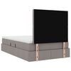 vidaXL Aufbewahrungsbett mit Matratze Taupe 120 x 200 cm Polyester