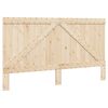 vidaXL Massivholzbett mit Kopfteil Grau 200x200 cm Kiefer