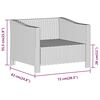 vidaXL 6-tlg. Garten-Lounge-Set mit Kissen Grau Poly Rattan