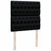 vidaXL Boxspringbett mit Matratze Schwarz 90x200 cm Stoff