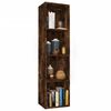 vidaXL B&uuml;cherschrank/TV-Schrank R&auml;uchereiche 36x30x143cm Holzwerkstoff