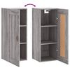 vidaXL Wandschrank Grau Sonoma 34,5x34x90 cm Holzwerkstoff