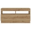 vidaXL TV-Schrank mit LED-Leuchten Artisan-Eiche 180x35x40 cm