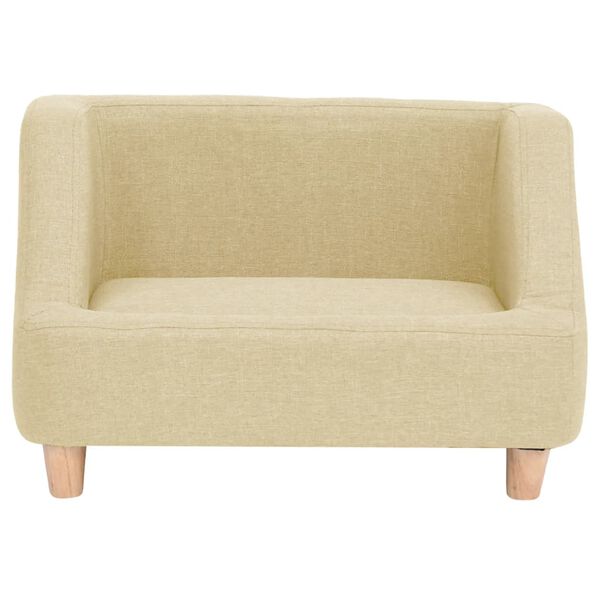 vidaXL Hundesofa Creme 60x37x39 cm Leinen