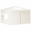 vidaXL Partyzelt Faltbar mit Seitenw&auml;nden Creme 3x3 m