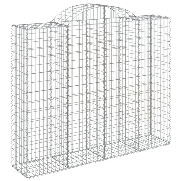 vidaXL Gabionen mit Hochbogen 18Stk. 200x50x160/180cm Verzinktes Eisen