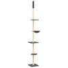 vidaXL Kratzbaum Deckenhoch Dunkelgrau 263,5-289,5 cm