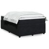 vidaXL Boxspringbett mit Matratze Schwarz 120x200 cm Samt