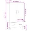 vidaXL Highboard Wei&szlig; 69,5x31x115 cm Holzwerkstoff