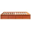 vidaXL Bettrahmen Wachsbraun 135 x 190 cm Massives Kiefernholz