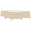 vidaXL Bettrahmen mit Matratze Creme 140 x 200 cm Stoff