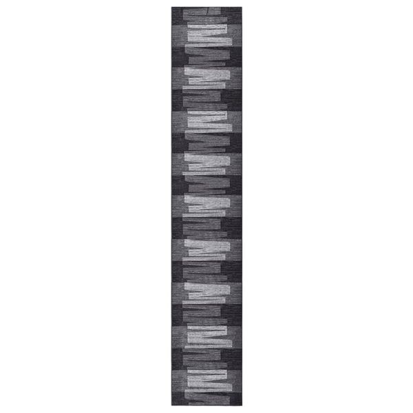 vidaXL Teppichl&auml;ufer Anthrazit 80x450 cm Rutschfest