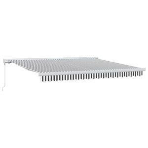 vidaXL Markise Einziehbar Anthrazit und Wei&szlig; 4x3 m Stoff und Aluminium