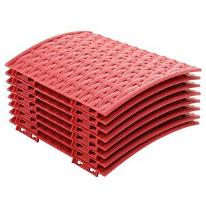 vidaXL Weihnachtsbaumrock Rot &Oslash; 65 x 24 cm Kunststoff